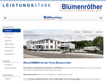 Tablet Screenshot of blumenroether-gh.de